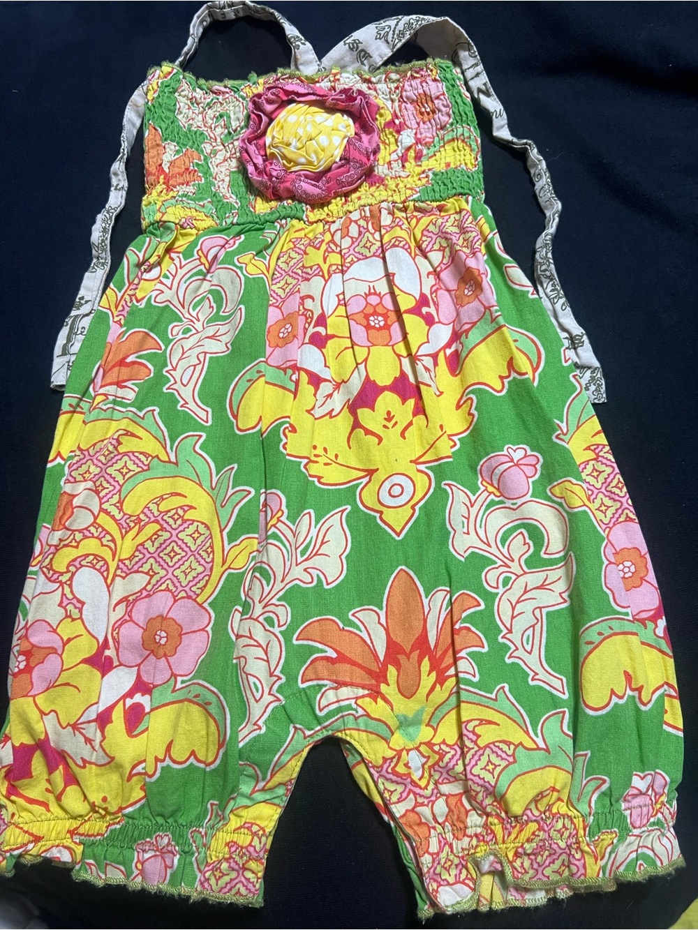 Mustard Pie Floral Romper